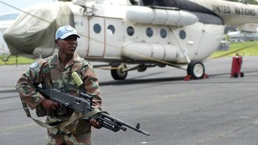 Un soldat sud-africain de la mission de l'ONU en RDC à l'aéroport de Goma en 2004 (illustration).