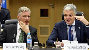 Le roi Philippe et Didier Reynders